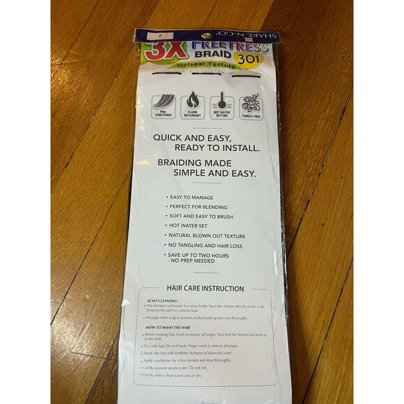 Freetress Synthetic Braid 3X Pre-Stretched Braid 301 28" Lot Of (3) - Picture 4 of 5